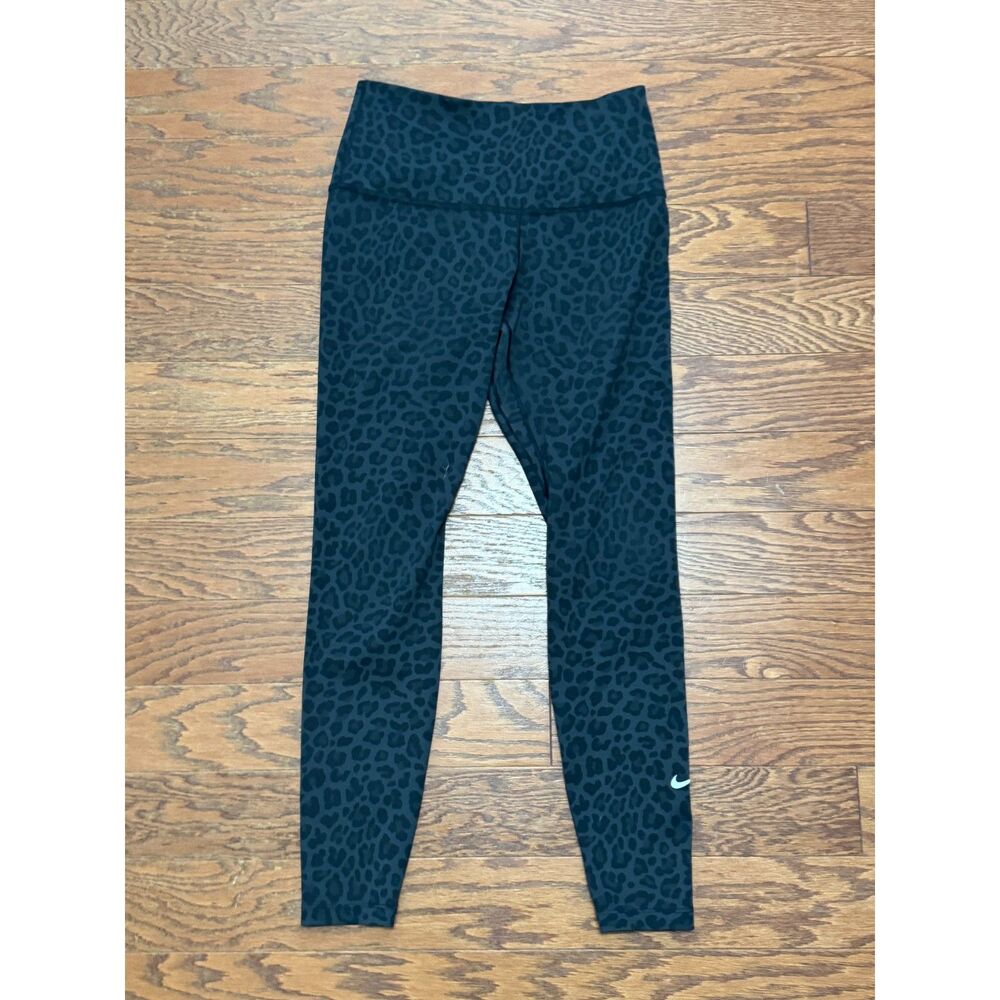 NIKE WOMEN'S DRI-FIT CHEETAH BLACK PRINT LEGGINGS Sz SMALL